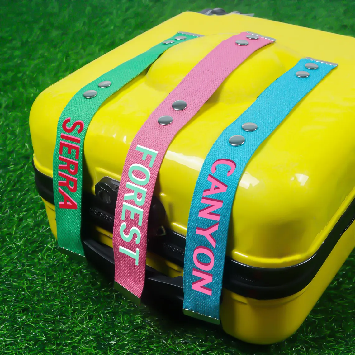 Personalized Luggage Tag & Handle Wrap Vibrant Travel ID Belt Customized Name ID Suitcase Travel School Bag Tag Traveler's gift Can use Logo