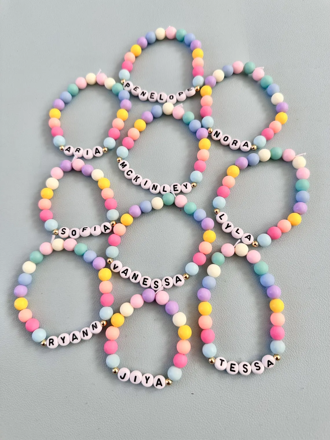 Personalized Name Bracelet DIY Friendship Bracelet Kit Birthday Party Favor Custom Letter Bracelets  Make Your Own Friendship Bracelets gift for boy and girl 