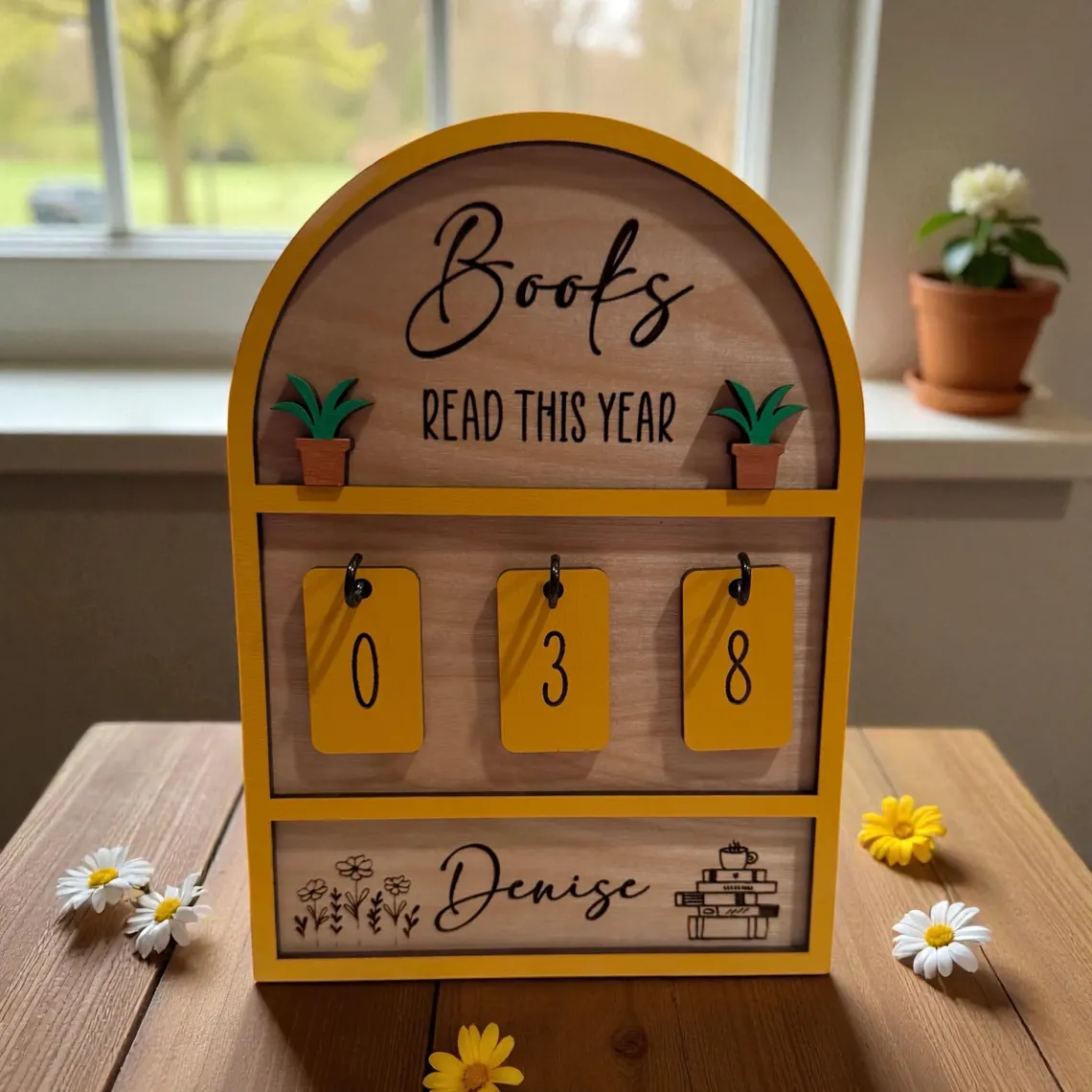 Personalized Books I Read This Year Counter Custom Books Read Tracker  Book Lovers Gift  Bookshelf Decor Book Ends Gift for Readers