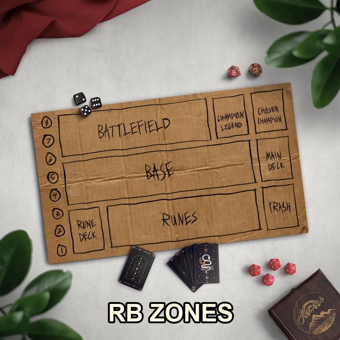 Homeless Man's TCG Playmat, Funny Play Mat With Optional Zones, 14" x 24" Neoprene Game Mat, Cardboard Design, Multiple TCG Zones Available