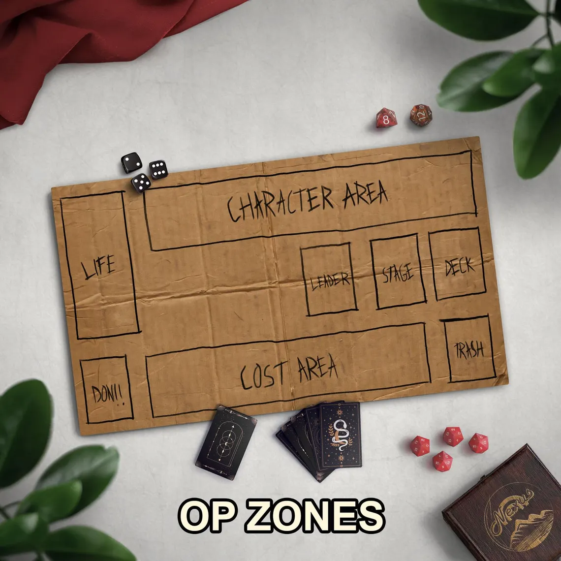 Homeless Man's TCG Playmat, Funny Play Mat With Optional Zones, 14" x 24" Neoprene Game Mat, Cardboard Design, Multiple TCG Zones Available