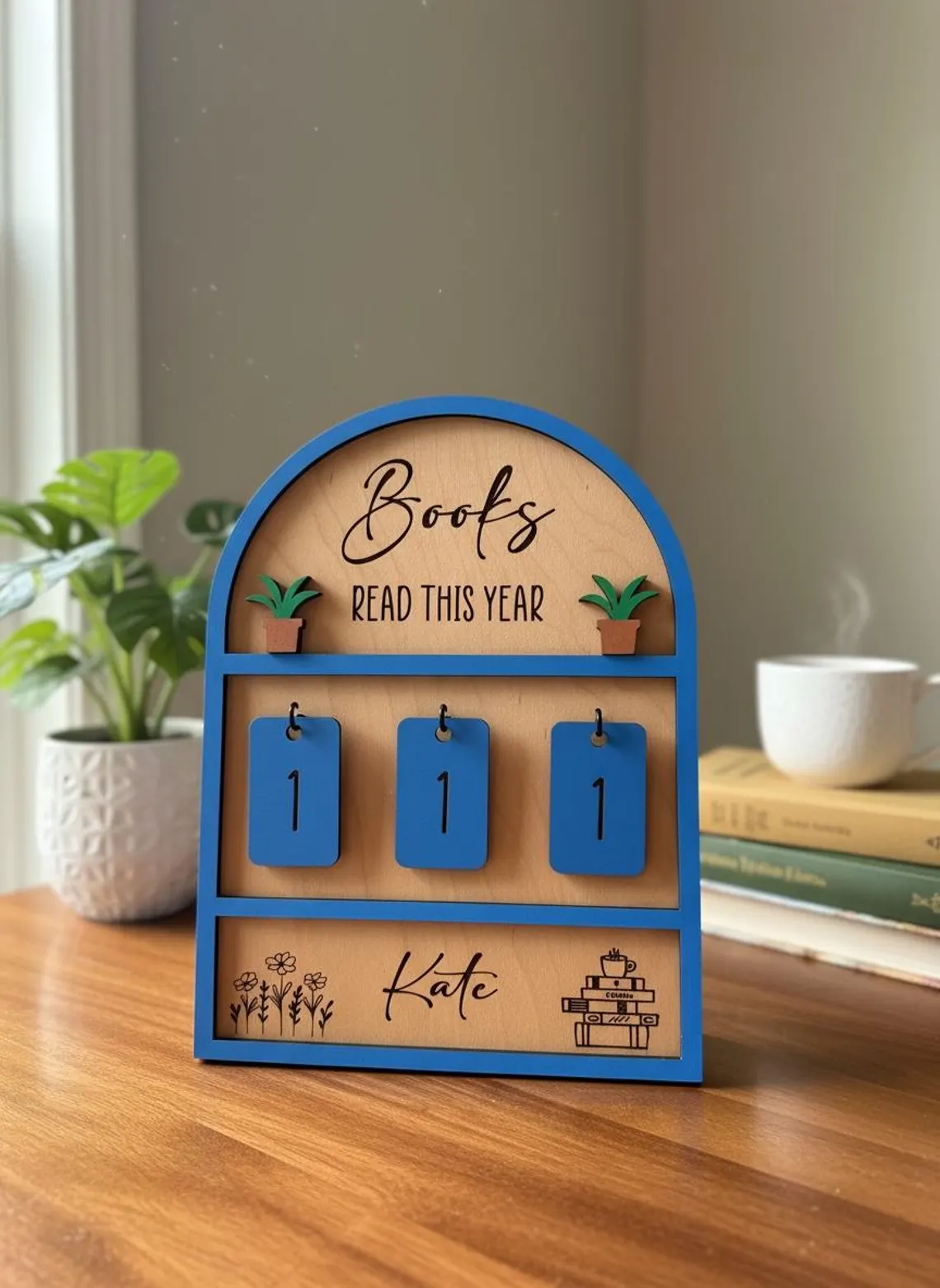 Personalized Books I Read This Year Counter Custom Books Read Tracker  Book Lovers Gift  Bookshelf Decor Book Ends Gift for Readers