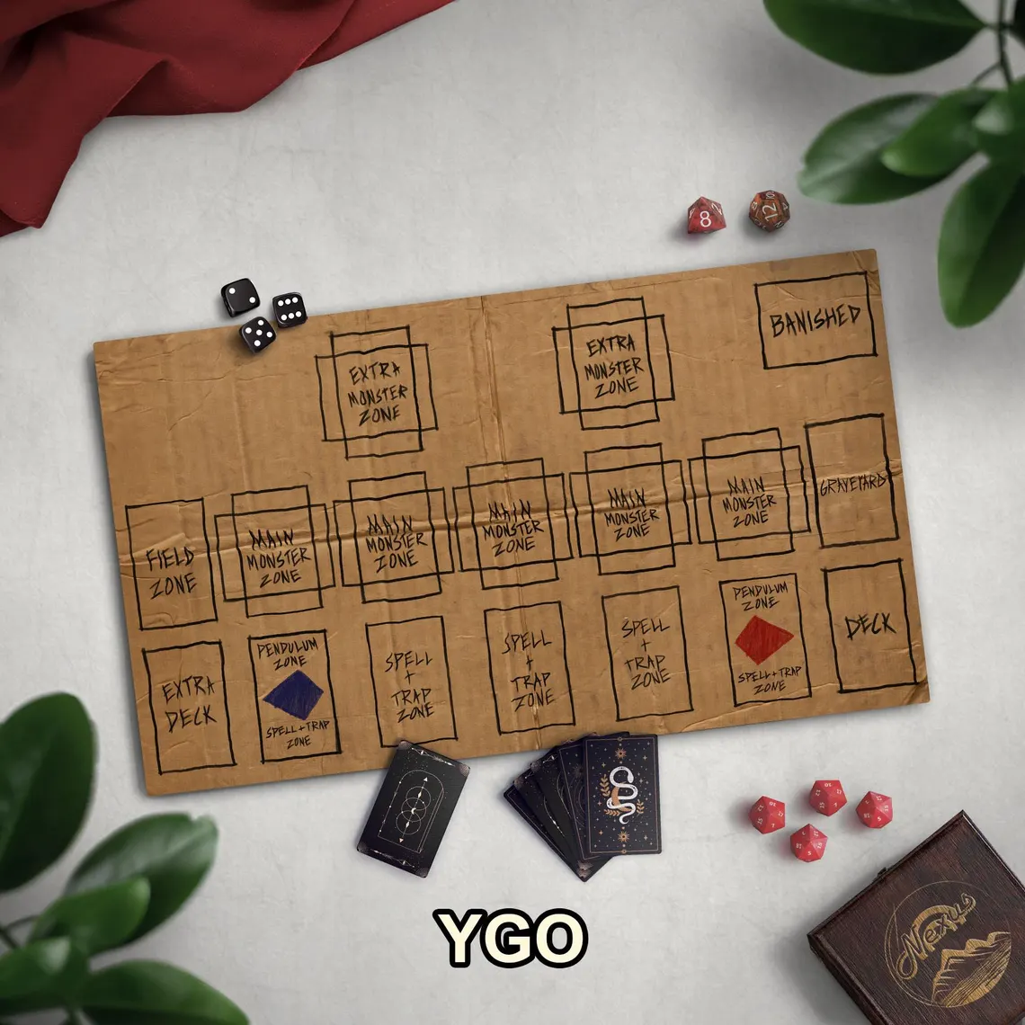 Homeless Man's TCG Playmat, Funny Play Mat With Optional Zones, 14" x 24" Neoprene Game Mat, Cardboard Design, Multiple TCG Zones Available