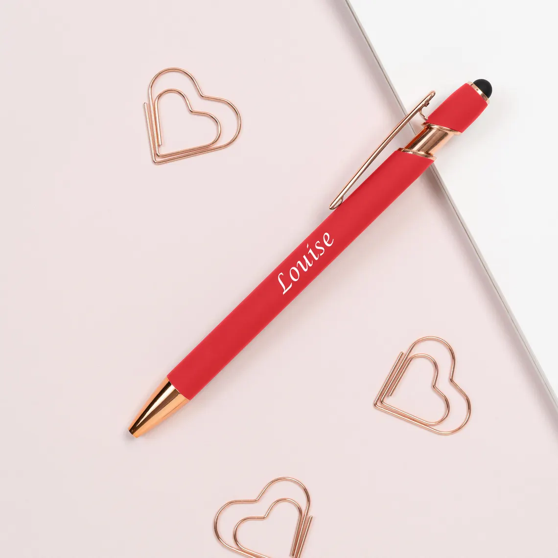 Personalized Rose Gold Pen Engraved pens for Teachers and students work Colleague stocking filler friends and family custom gift