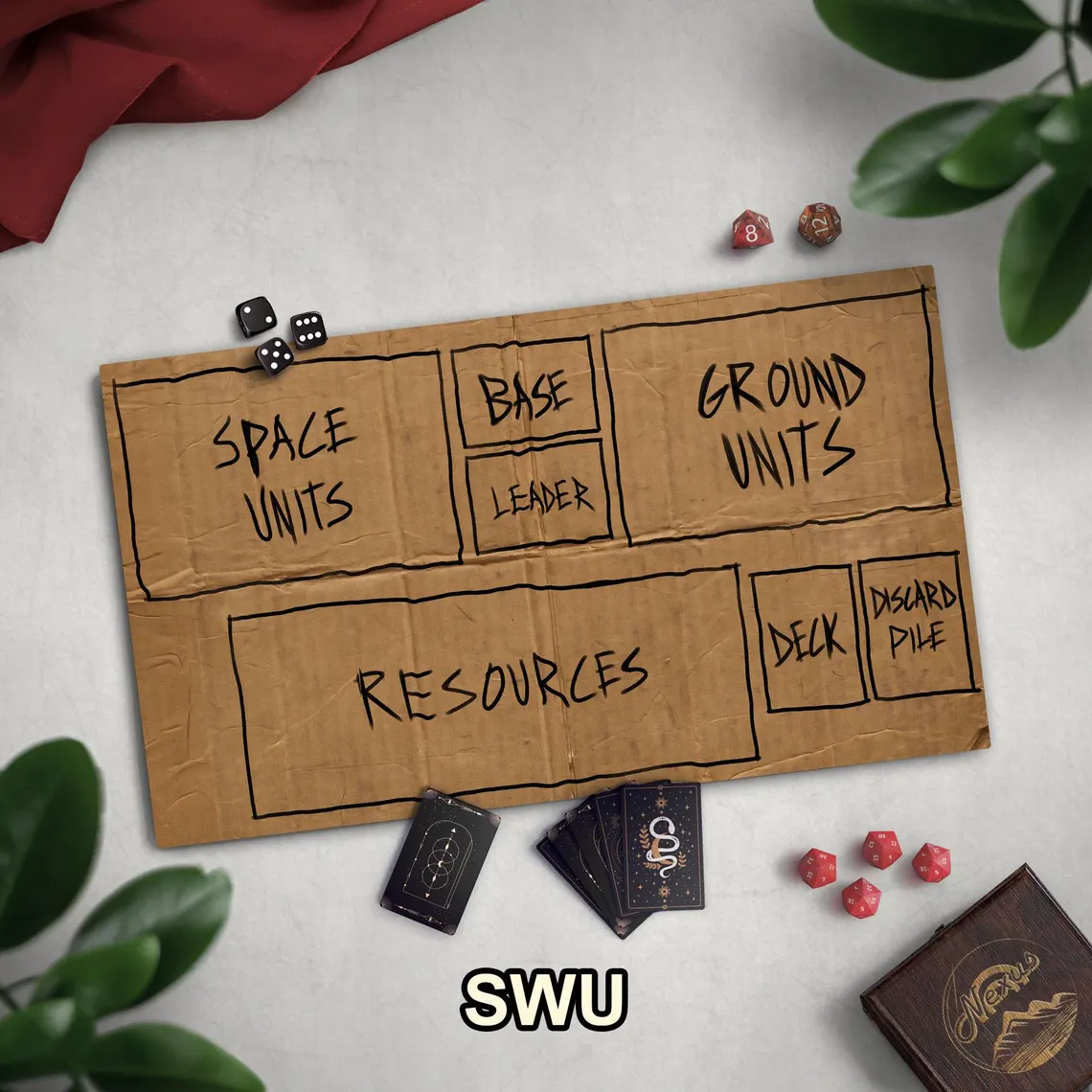 Homeless Man's TCG Playmat, Funny Play Mat With Optional Zones, 14" x 24" Neoprene Game Mat, Cardboard Design, Multiple TCG Zones Available