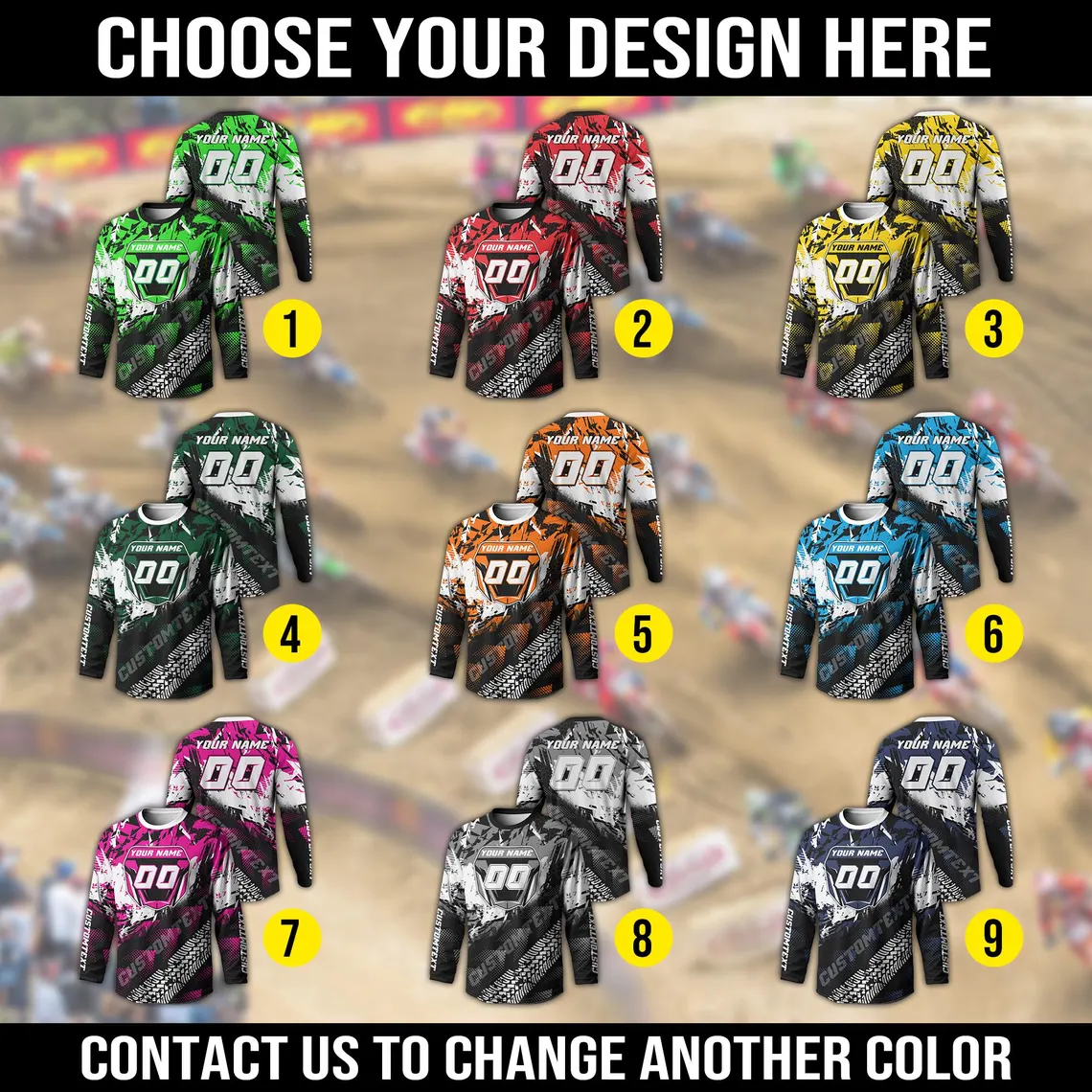 Custom Motorsport Racing Long Sleeve Jersey, Personalized Name Number Off-Road Racing Shirt, Grand Prix Racing Top for Men