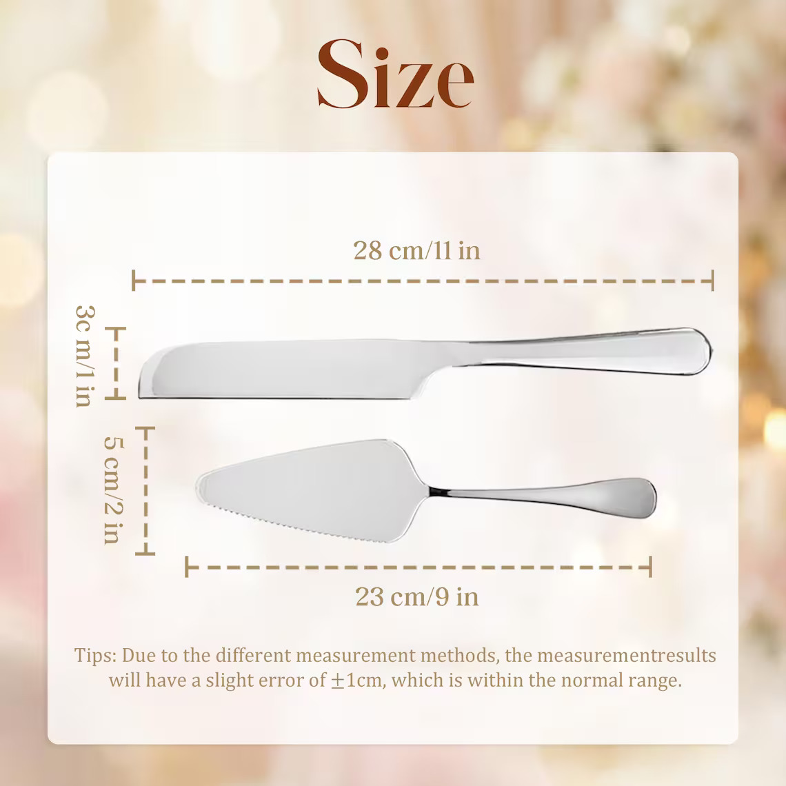 Personalized Wedding Cake Knife and Server Set Engraved Cake Cutting Utensils Perfect for Weddings Anniversaries Engagements