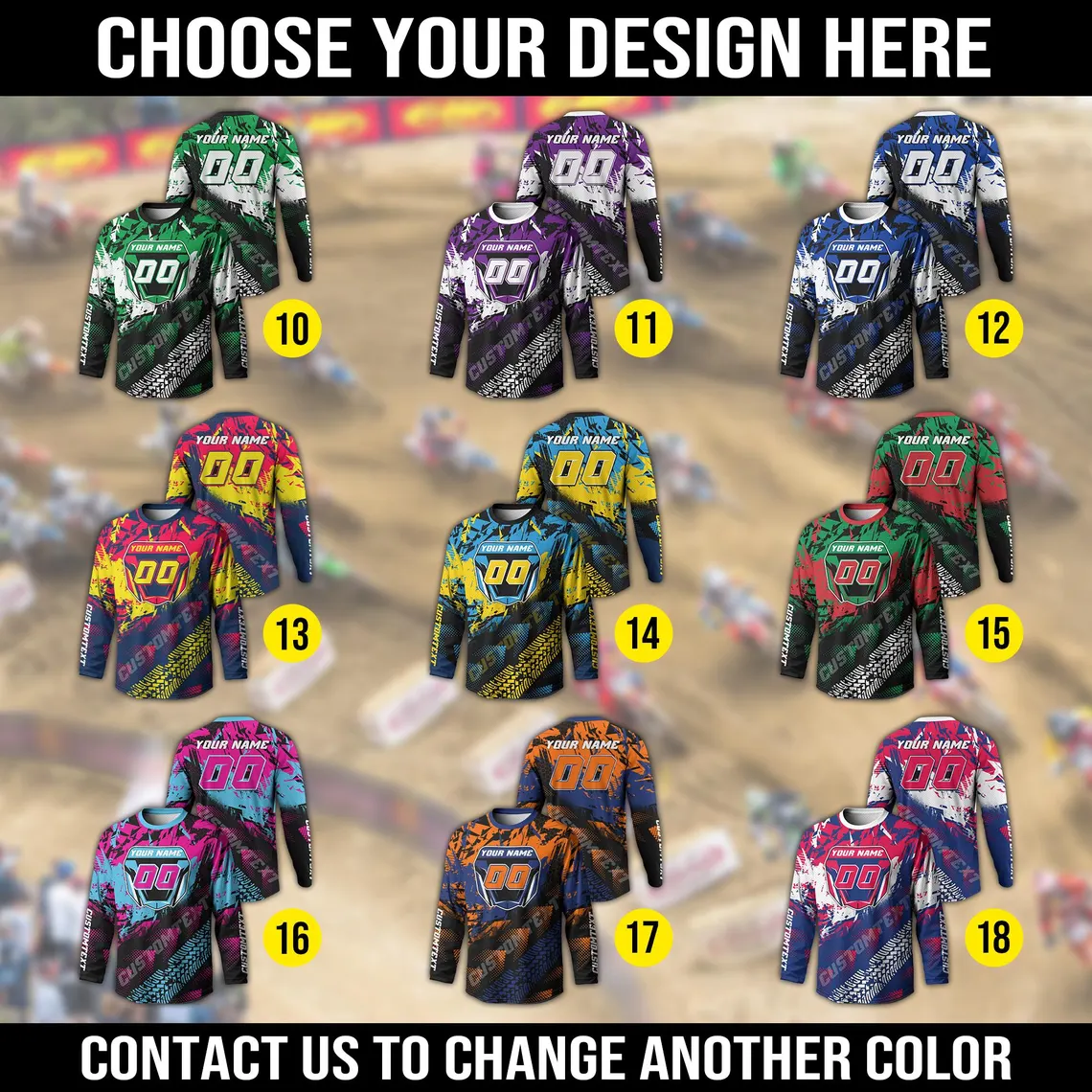 Custom Motorsport Racing Long Sleeve Jersey, Personalized Name Number Off-Road Racing Shirt, Grand Prix Racing Top for Men