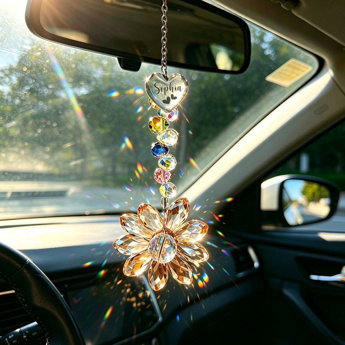 Personalized Crystal Flower Sun catcher Pet Sun Catcher Rainbow Bridge Catcher Decor Pet Memorial Gifts