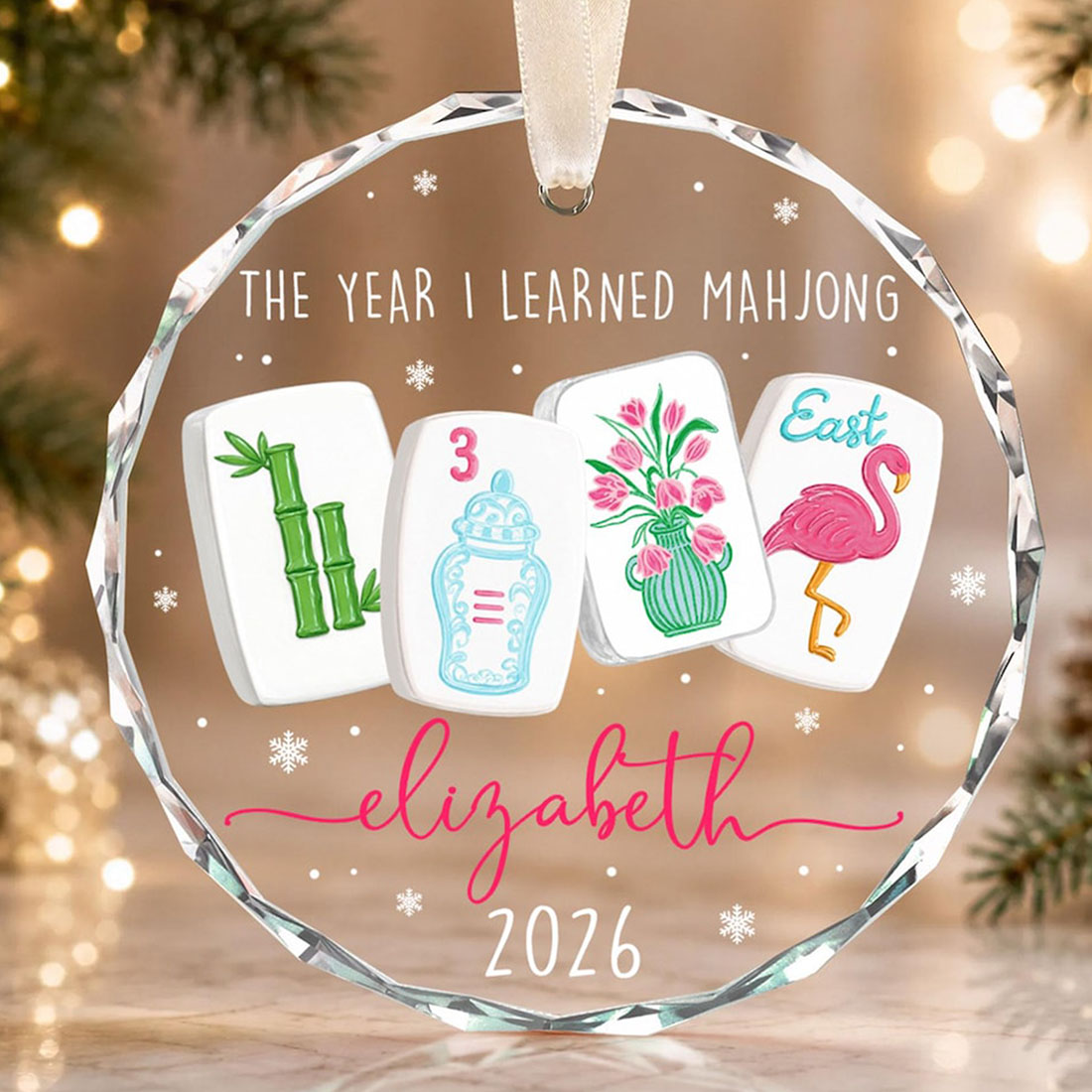 Custom Mahjong Ornament The Year I Learned Mahjong