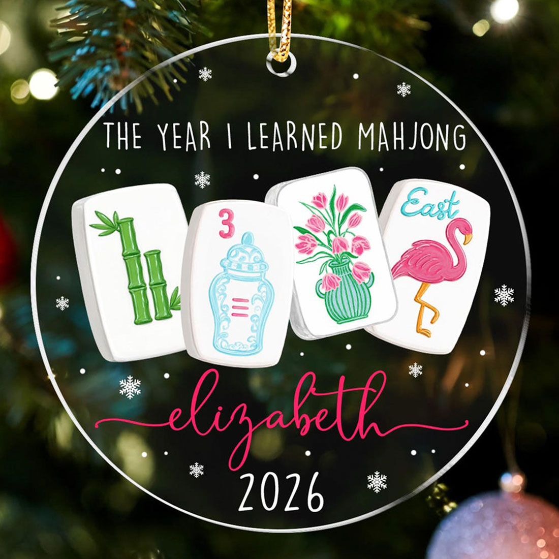 Custom Mahjong Ornament The Year I Learned Mahjong