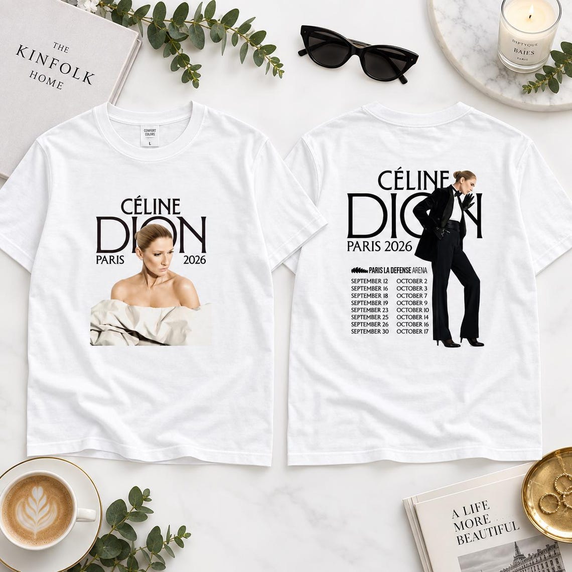 Celine Dion Graphic Shirt 2026 Céline Dion Paris Tour T-shirt