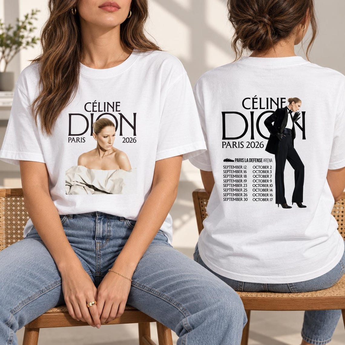 Celine Dion Graphic Shirt 2026 Céline Dion Paris Tour T-shirt
