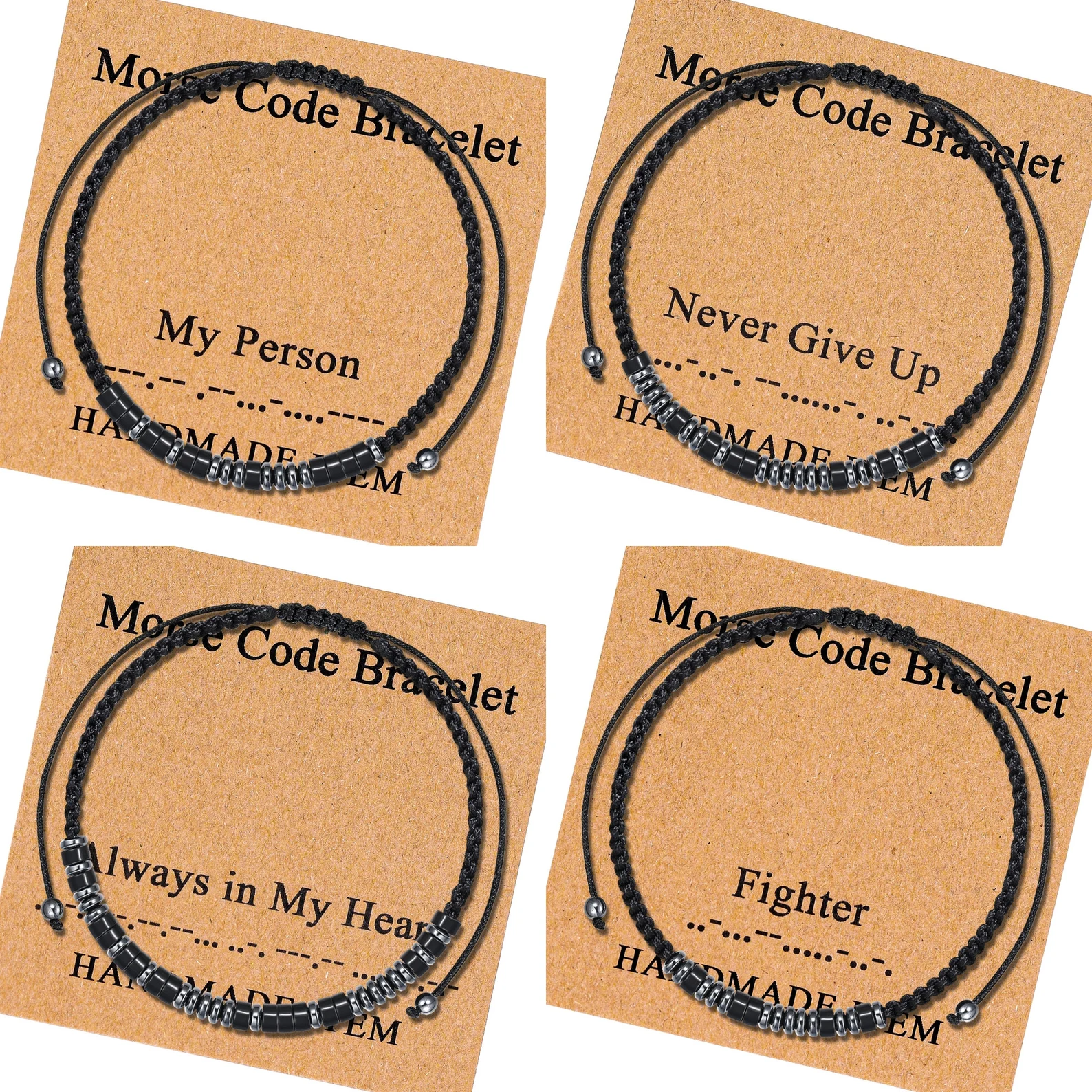 Personalized Morse Code Bracelet Jewelry for kids I Love You Anniversary Birthday Gift Custom Bracelet  Adjustable Bracelet Gift for Men Women Boys Girls