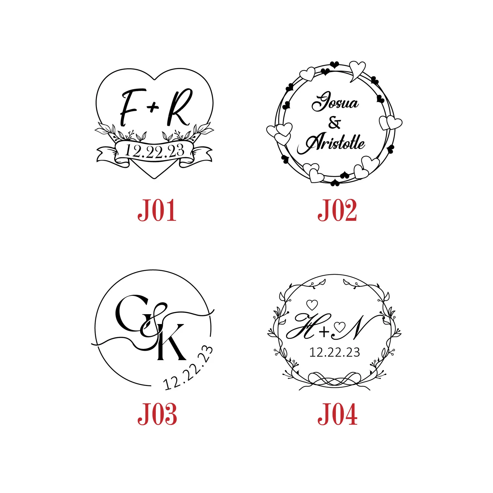 Personalized Photo Wedding Invitation Set Personalized Couple Portrait Sketch Invite With Custom Monogram Stamp And Kraft Envelope