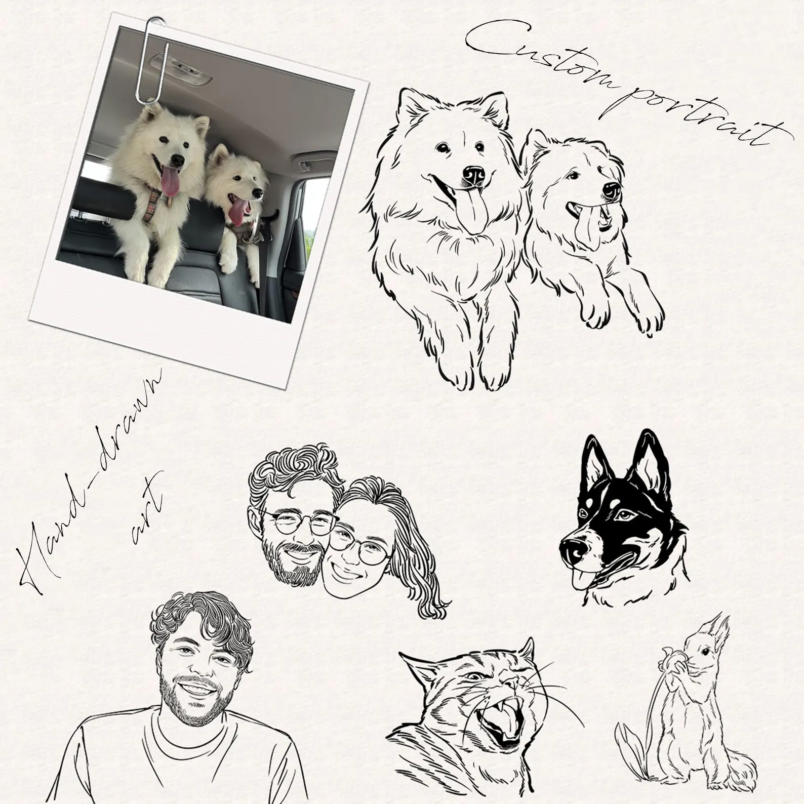 Personalized Couple and Family Portrait Rubber Stamp Custom Face Stamp with Text Perfect for Weddings Family Dog Lover Gifts