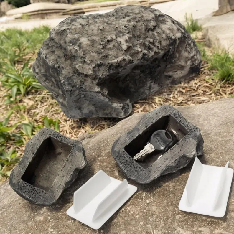 Key Storage Box Rock Fake Rock Simulate Stone Key Case for Home Garden Yard Outdoor Decor, Hider Decoration Safe Holder Stone