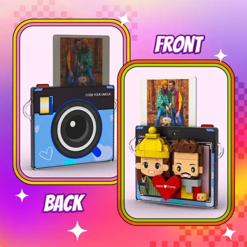 Personalized Anime Style Brick Fridge Magnet Custom Photo 3D Block Magnet for Anime Fans and Personalized Gifts