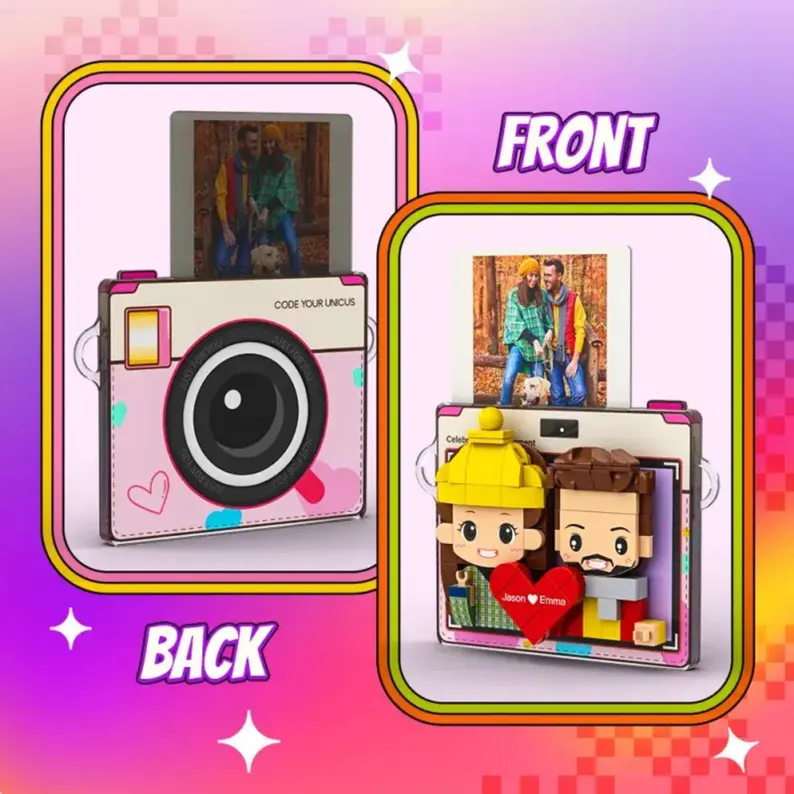 Personalized Anime Style Brick Fridge Magnet Custom Photo 3D Block Magnet for Anime Fans and Personalized Gifts