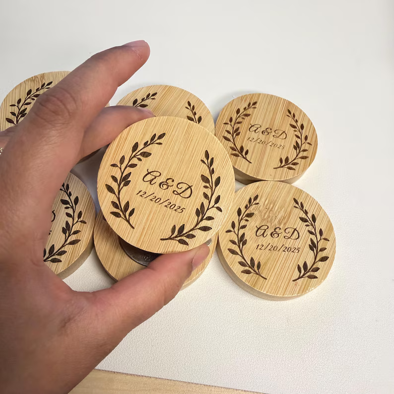 Personalized Wooden Bottle Opener Engraved Wedding Favors Custom Engraved Magnetic Opener Wedding Favors Groomsmen Gifts