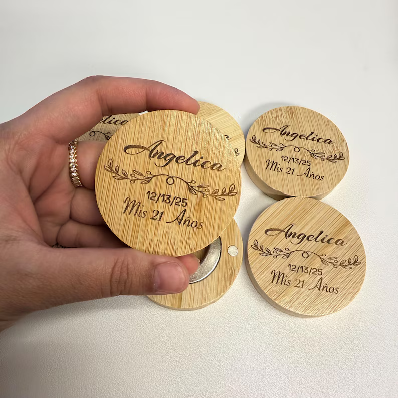 Personalized Wooden Bottle Opener Engraved Wedding Favors Custom Engraved Magnetic Opener Wedding Favors Groomsmen Gifts