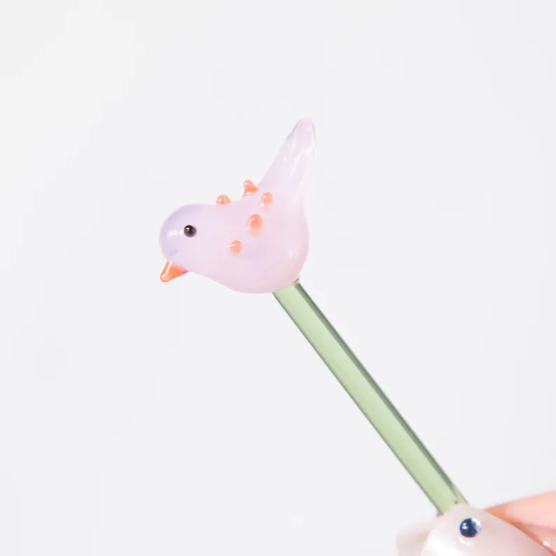 [Copy]Personalized Glass Birth Month Flower Birth Flower Gift Hand Blown Spring Flower Glass Flower Bouquet Valentine's Day Gift For Her Home Decor