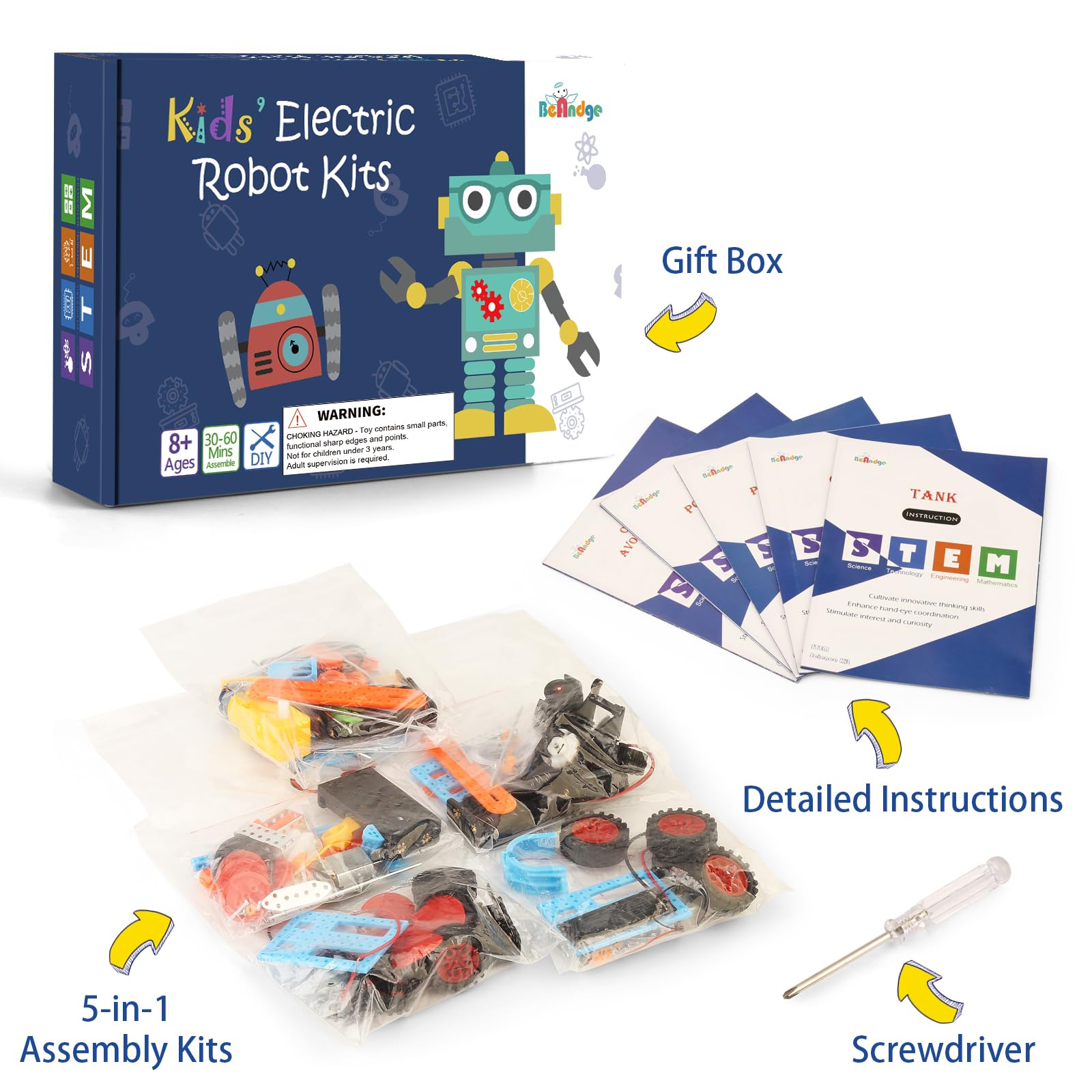 STEM Kits for Kids Crafts Boys Gifts Toys for 6 7 8 Year Old Boy Birthday Gift Ideas STEM Toys Crafts Robotics Science Kits Activities Robot Building Age 8-10 9 10 11 12 13 14