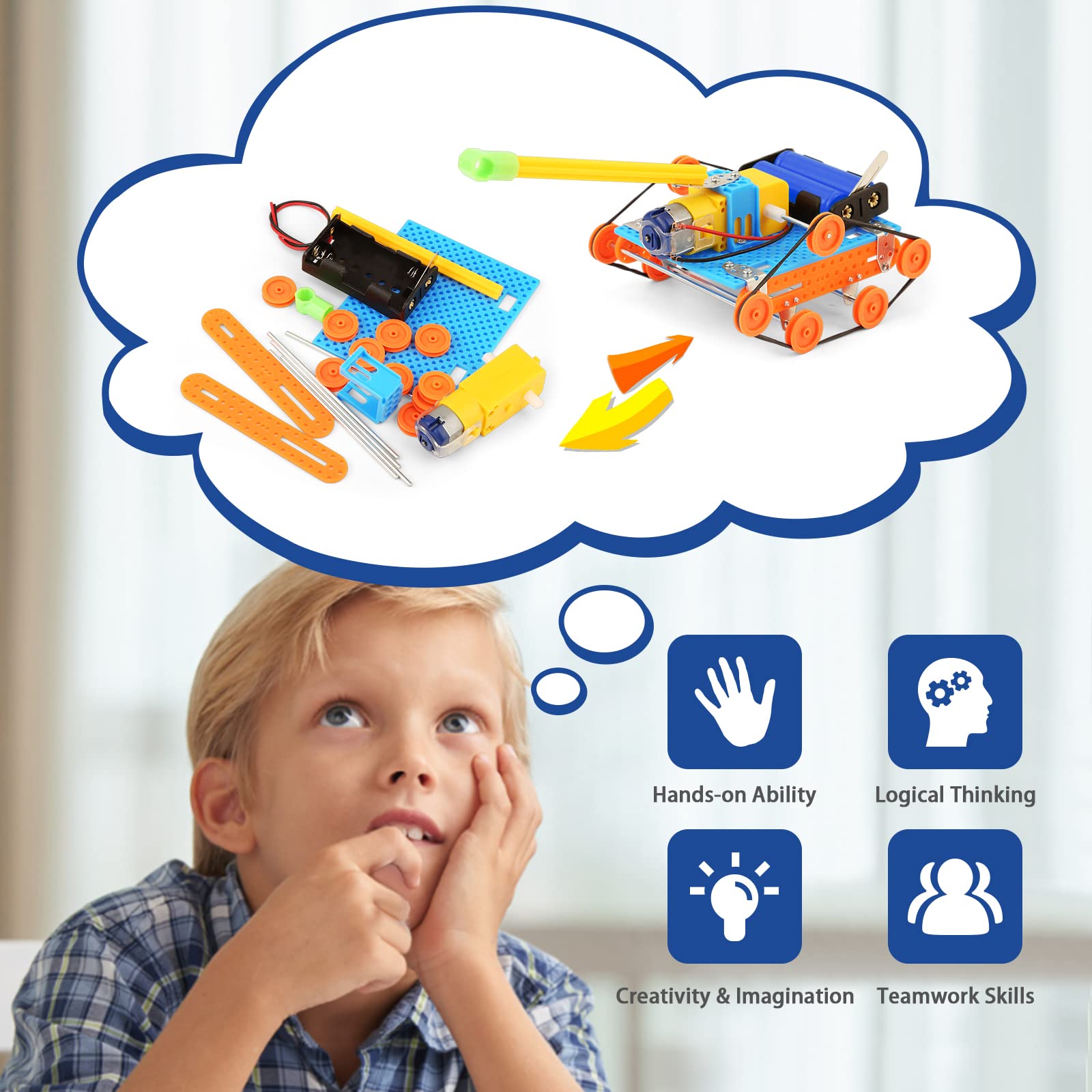 STEM Kits for Kids Crafts Boys Gifts Toys for 6 7 8 Year Old Boy Birthday Gift Ideas STEM Toys Crafts Robotics Science Kits Activities Robot Building Age 8-10 9 10 11 12 13 14