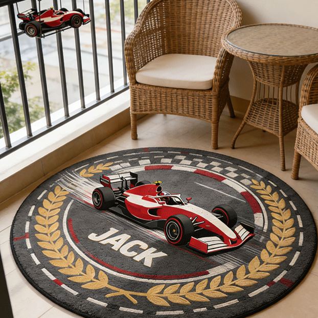 Personalized Racing Diatomite Mat Custom Name Rug Gift for Racers and Racing Lovers
