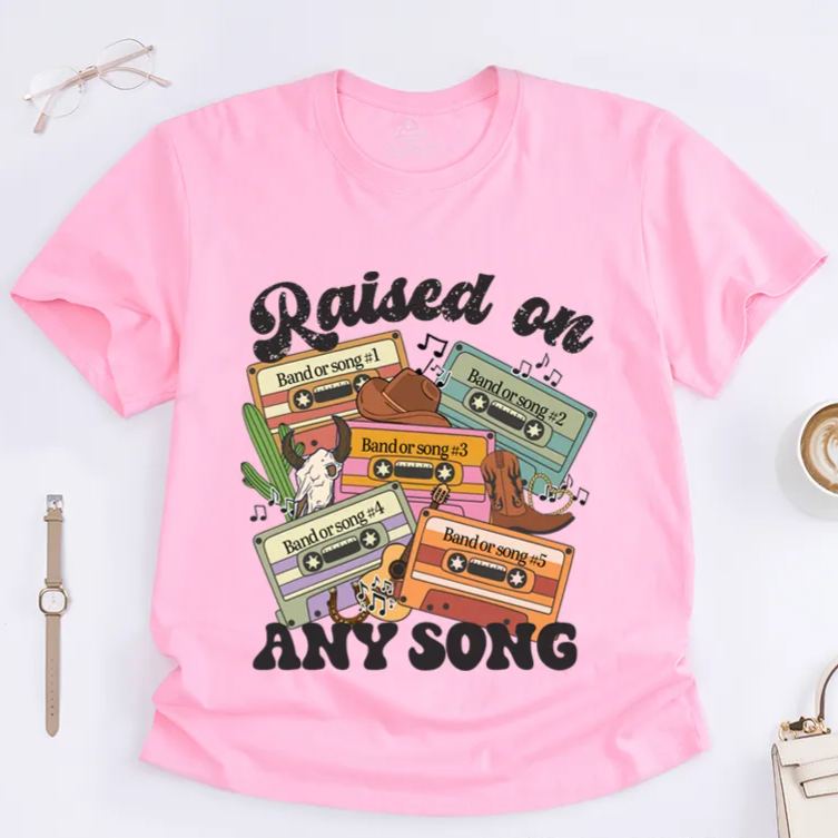 Personalized Classic T-Shirts Customizable Retro Cassette T-Shirt and Music Graphic Tee Perfect for Nostalgic Music Lovers T-Shirt