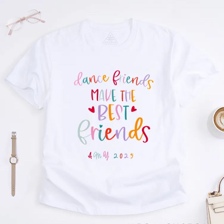 Personalized Dance Friends T-Shirt Unisex Custom Name Gift Unique Friendship Present for Dancers Birthday Present for Family Friends