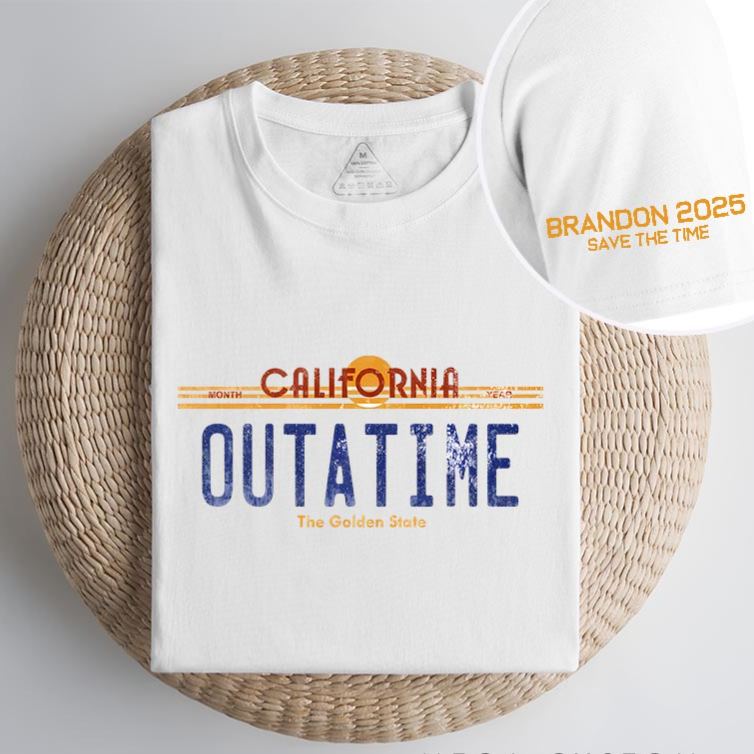 Personalized Outatime Classic T-Shirts Future Fiction Movie Tshirt Geek Nerdy Movie Shirt