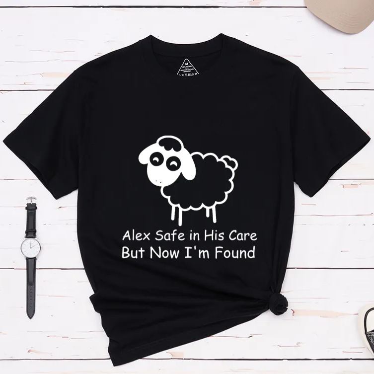 Personalized Classic T-Shirts Safe in His Care Now I'm Found Adorable Sheep T-Shirt