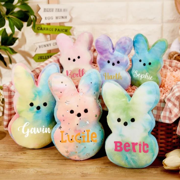 Personalized Easter Marshmallow Bunny Plush Toy an Easter Gift for Children Easter Gifts for Kids