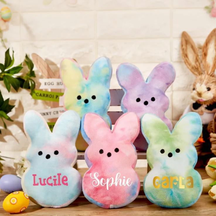 Personalized Easter Marshmallow Bunny Plush Toy an Easter Gift for Children Easter Gifts for Kids