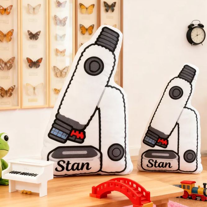 Personalized Biological Microscope Pillow for Kids Science Decor Gift for Science Enthusiasts
