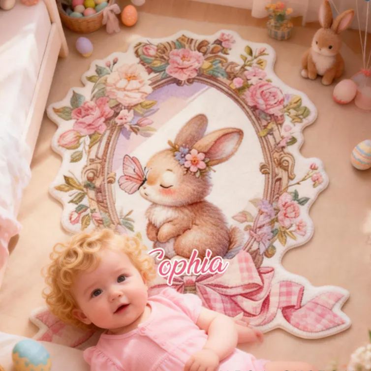 Personalized Easter Sweet and Cute Bunny with Name Home Decor Easter Gift for Kids Bitthday Gift for Kids
