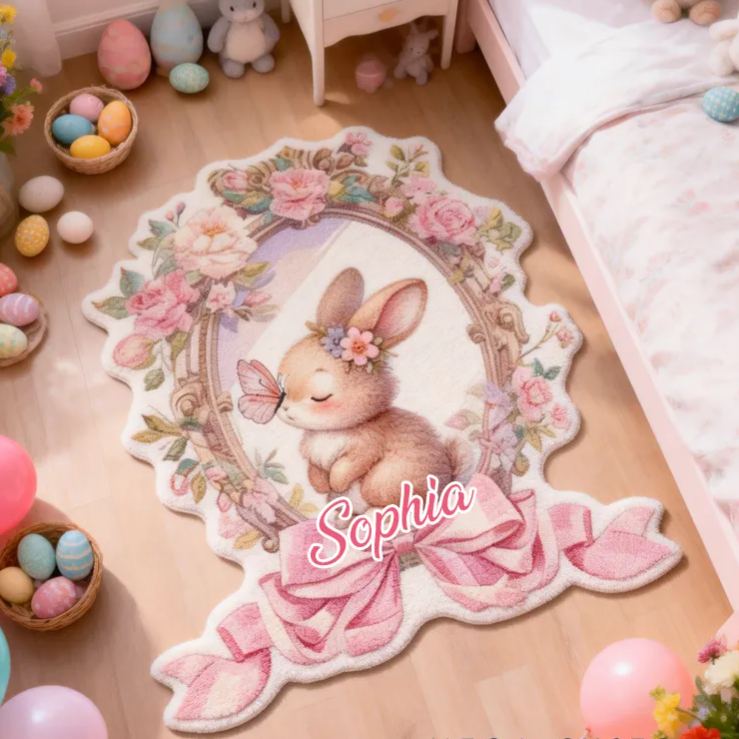 Personalized Easter Sweet and Cute Bunny with Name Home Decor Easter Gift for Kids Bitthday Gift for Kids