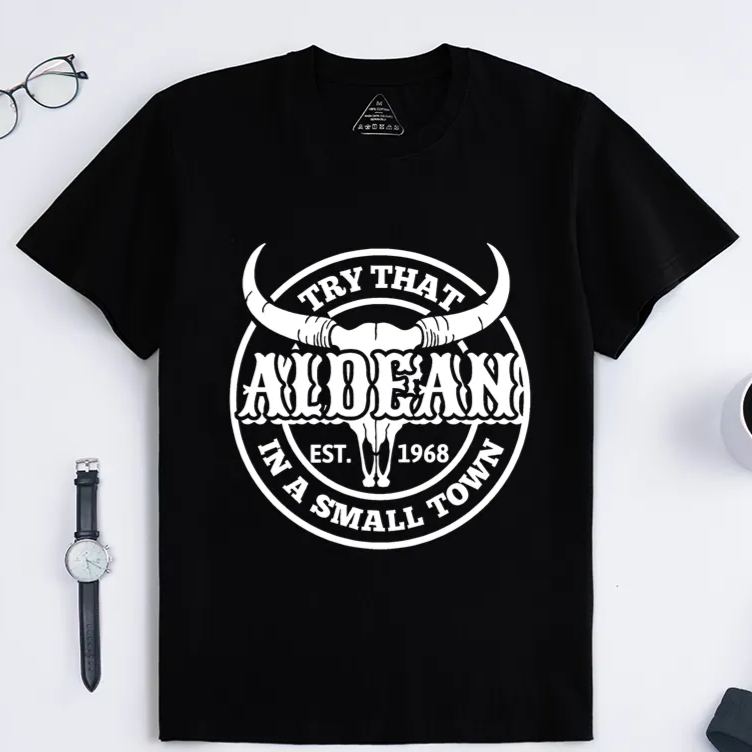 Personalized Classic T-Shirts Rustic Western Bull Skull and Small Town Country Life Graphic Tee Perfect Gift for Country Music Fans