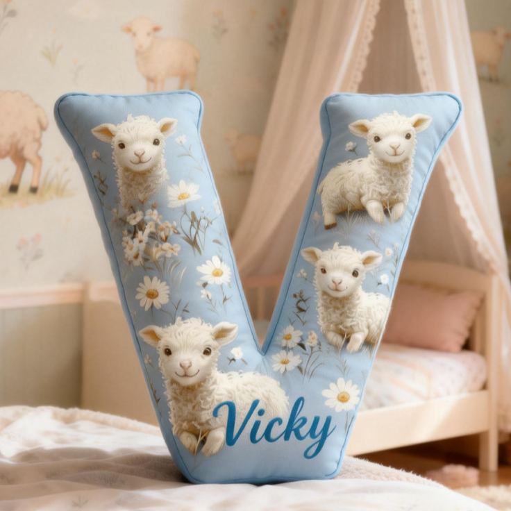 Personalized Retro Little Sheep Graphic 3D Print Pillow Birthday Gifts Funny Gifts 