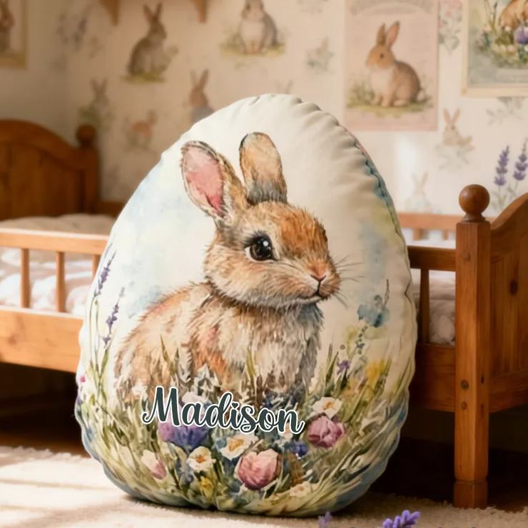 Personalized Retro Bunny Easter egg Graphic 3D Print Pillow Birthday Gifts Funny Gifts Easter Gifts 
