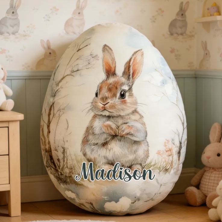Personalized Retro Bunny Easter egg Graphic 3D Print Pillow Birthday Gifts Funny Gifts Easter Gifts 