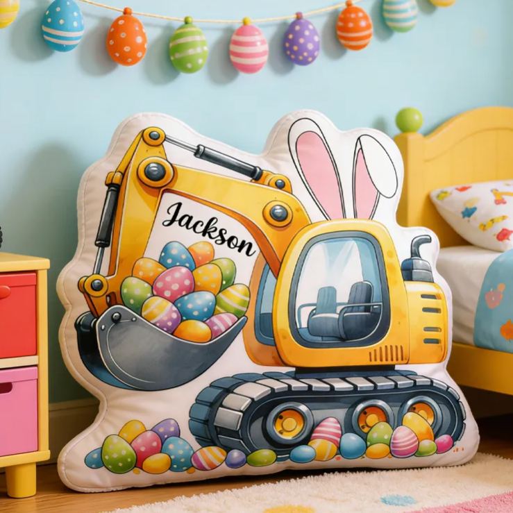 Personalized Easter Tractor Graphic 3D Print Pillow Birthday Gifts Funny Gifts Easter Gifts 