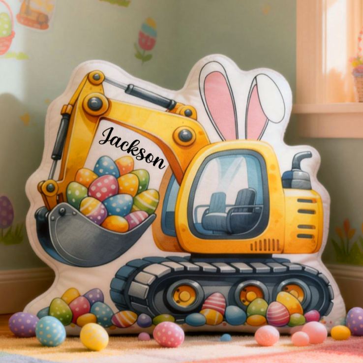 Personalized Easter Tractor Graphic 3D Print Pillow Birthday Gifts Funny Gifts Easter Gifts 