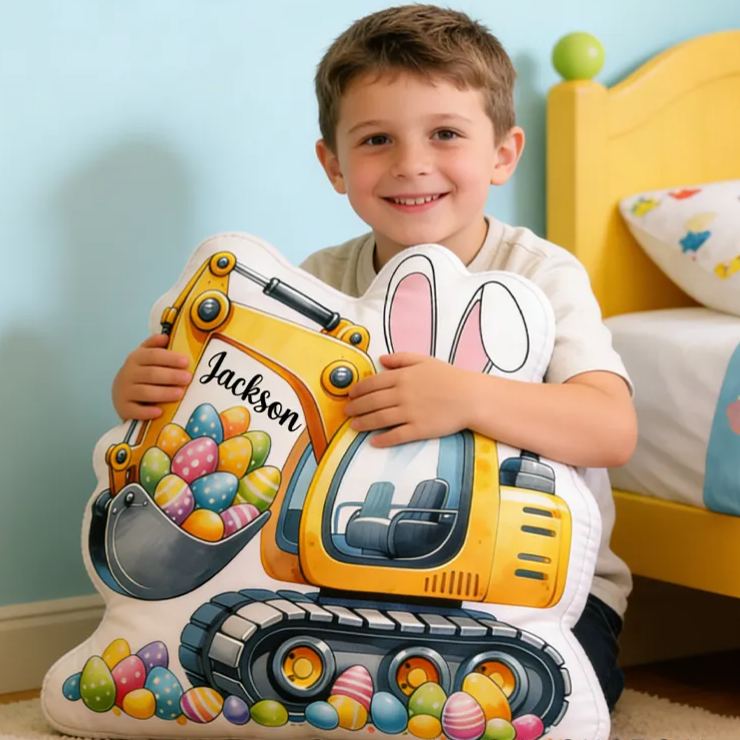 Personalized Easter Tractor Graphic 3D Print Pillow Birthday Gifts Funny Gifts Easter Gifts 