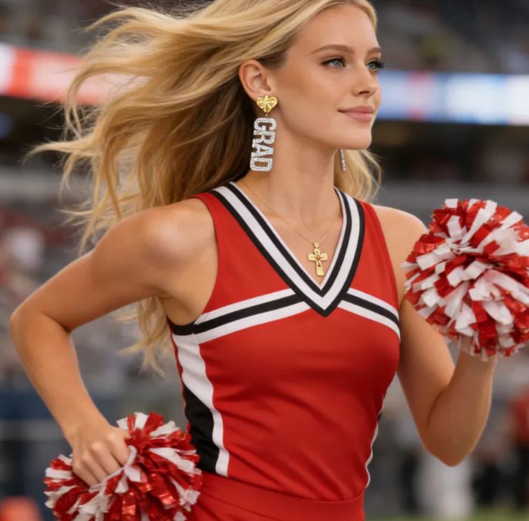 Personalized Acrylic Basketball Heart Earrings with Custom Name and Number