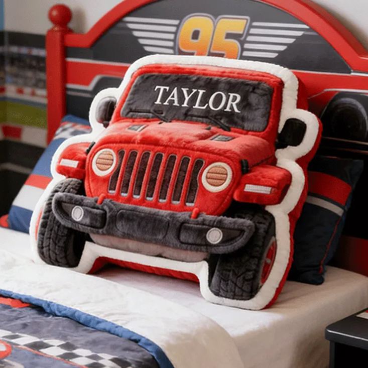Personalized Racing Plush Pillow Custom Name Pillow Gift for Racer and Racing Enthusiasts