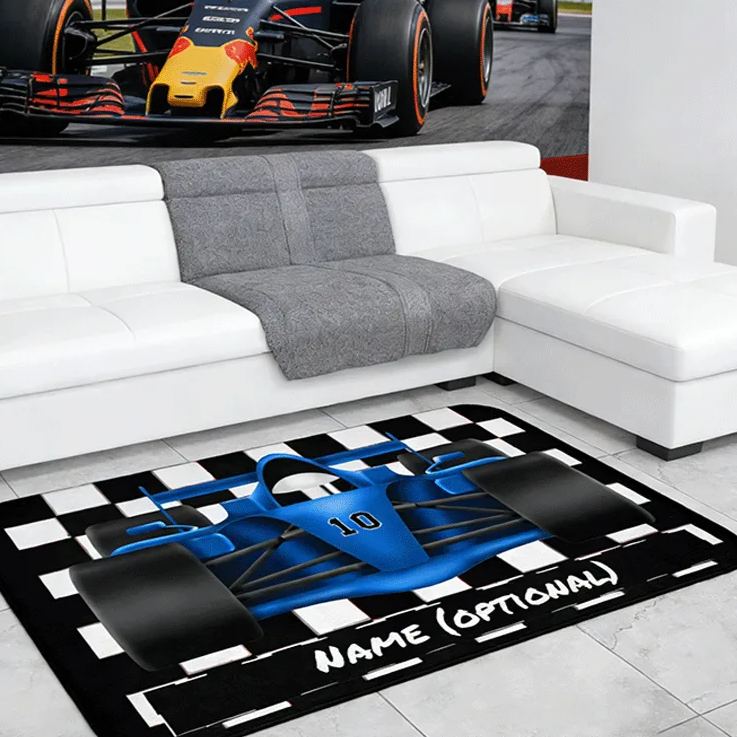 Personalized Racing Car Diatomite Mat Custom Name Mat Gift for Racers and Racing Lovers