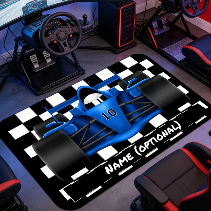 Personalized Racing Car Diatomite Mat Custom Name Mat Gift for Racers and Racing Lovers