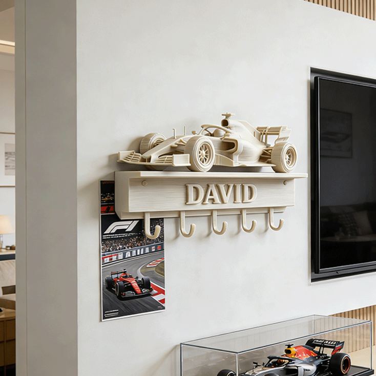 Personalized Racing Car Key Holder Unique Gift for Racers and Racing Lovers